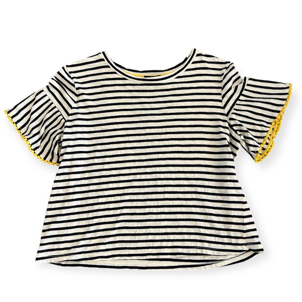 W5 Ric Rac Trimmed Striped Top EUC - Picture 3 of 7